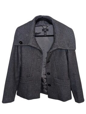 H&M Gray Wool-Blend Pea Coat